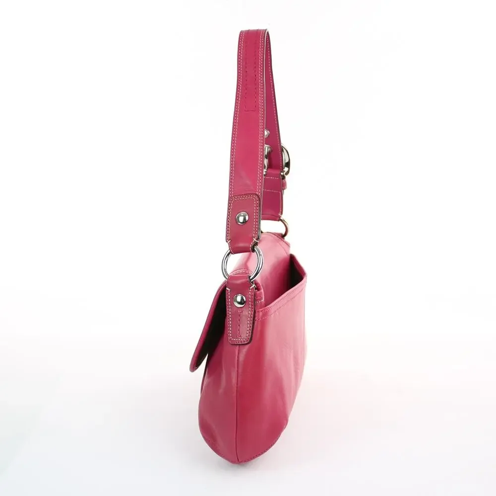 Coach Soho Magenta Leather Hobo Bag